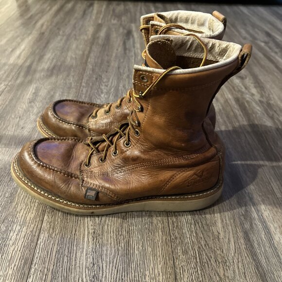 THOROGOOD 814-4201 AMERICAN HERITAGE8″ TOBACCO MOCTOE MEN WORK BOOTS SIZE 12D main image 6
